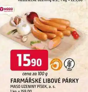 Trefa FARMÁŘSKÉ LIBOVÉ PÁRKY 100g nabídka