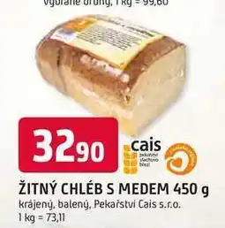 Trefa ŽITNÝ CHLÉB S MEDEM 450 g nabídka