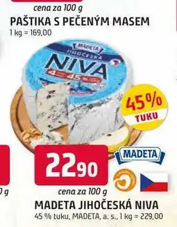 Trefa MADETA JIHOČESKÁ NIVA 45% tuku, 100g nabídka