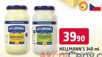 Trefa Hellmann's tatarská omáčka, majonéza 340ml, vybrané druhy nabídka