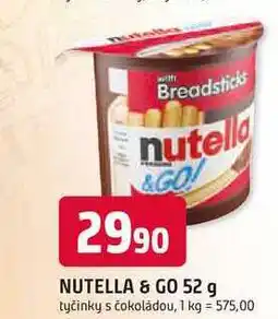 Trefa NUTELLA & GO 52 g tyčinky s čokoládou nabídka