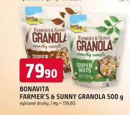 Trefa BONAVITA FARMER'S & SUNNY GRANOLA 500 g nabídka