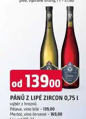 Trefa PÁNŮ Z LIPÉ ZIRCON 0,75 L nabídka