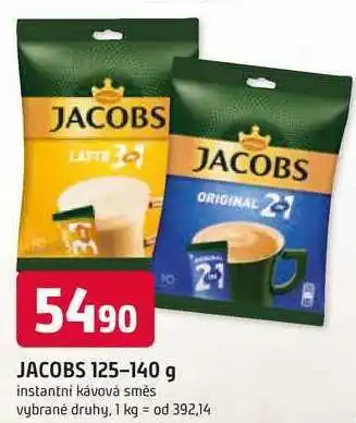 Trefa JACOBS 125-140 g instantni kávová směs nabídka