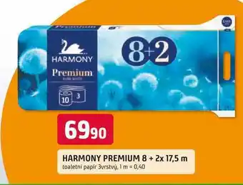 Trefa HARMONY PREMIUM 8 + 2x 17,5 m toaletní papír 3vrstvý nabídka