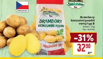 Billa Brambory konzumní pozdní varný typ B nabídka