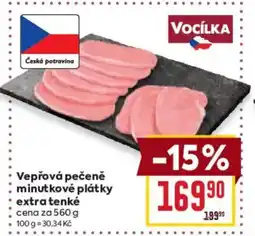 Billa Vepřová pečeně minutkové plátky extra tenké nabídka