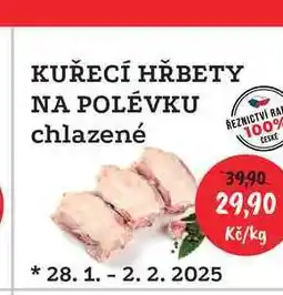 RABBIT řeznictví KUŘECÍ HŘBETY NA POLÉVKU chlazené 1kg nabídka