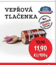 RABBIT řeznictví VEPŘOVÁ TLAČENKA Z ČESKE SKALICE 100g nabídka