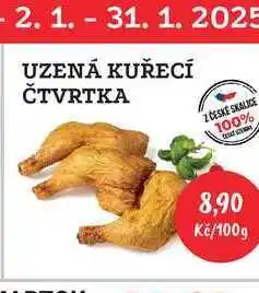 RABBIT řeznictví UZENÁ KUŘECÍ ČTVRTKA 100g nabídka