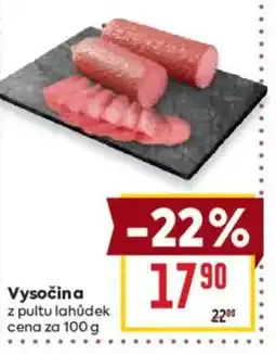 Billa Vysočina z pultu lahůdek nabídka