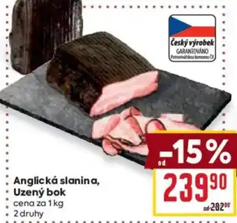 Billa Anglická slanina, Uzený bok nabídka