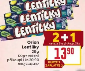 Billa Orion Lentilky nabídka