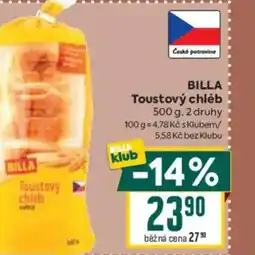 Billa BILLA Toustový chléb nabídka