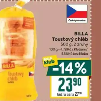 Billa BILLA Toustový chléb nabídka