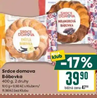 Billa Srdce domova Bábovka nabídka