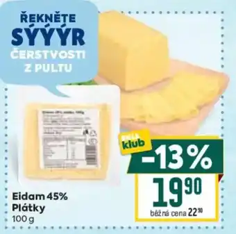 Billa Eidam 45% Plátky nabídka