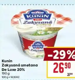 Billa Kunín Zakysaná smetana De Luxe 20% nabídka