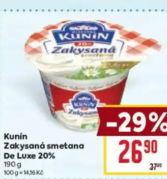 Billa Kunín Zakysaná smetana De Luxe 20% nabídka