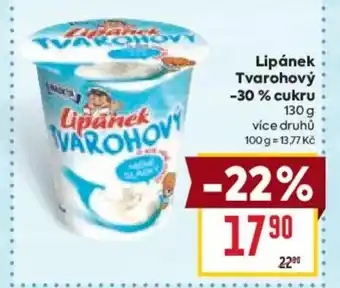 Billa Lipánek Tvarohový -30% cukru nabídka