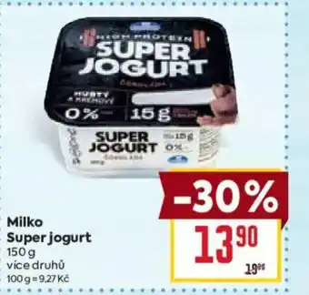 Billa Milko Super jogurt nabídka