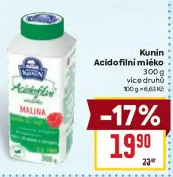 Billa Kunín Acidofilní mléko nabídka