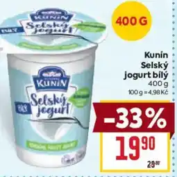 Billa Kunín Selský jogurt bílý nabídka