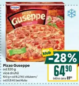 Billa Pizza Guseppe nabídka