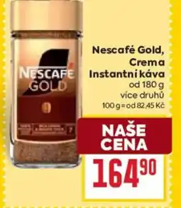 Billa Nescafe Gold, Crema Instantní káva nabídka