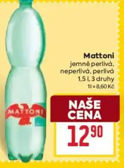 Billa Mattoni jemně perlivá, neperlivá, perlivá nabídka