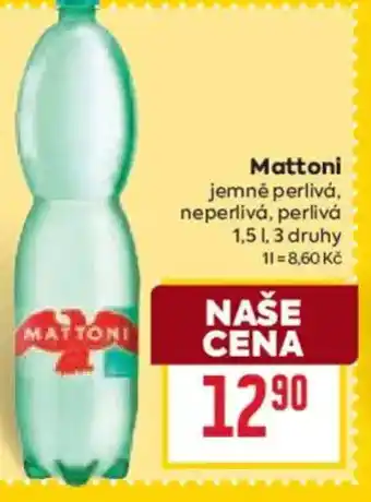 Billa Mattoni jemně perlivá, neperlivá, perlivá nabídka