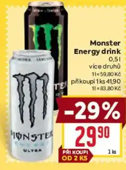 Billa Monster Energy drink nabídka