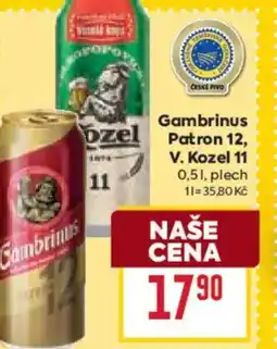 Billa Gambrinus Patron 12, V. Kozel 11 nabídka