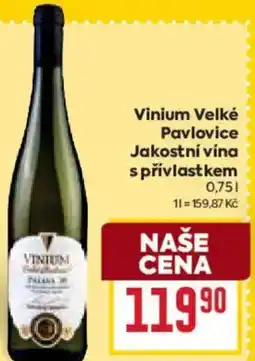 Billa Vinium Velké Pavlovice Jakostní vína spřívlastkem nabídka