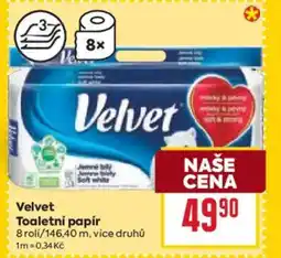 Billa Velvet Toaletní papír nabídka