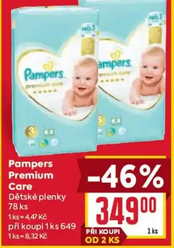 Billa Pampers Premium Care Dětské plenky nabídka