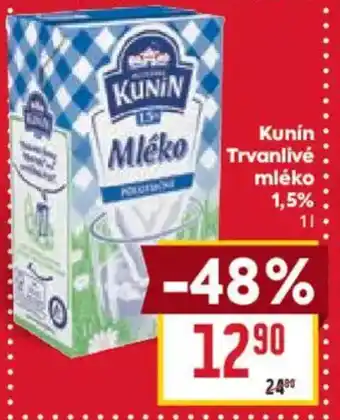 Billa Kunín Trvanlivé mléko 1,5% nabídka