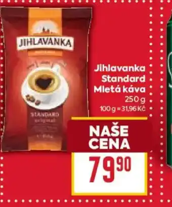 Billa Jihlavanka Standard Mletá káva nabídka