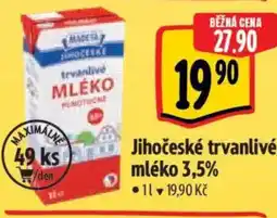 Albert Jihočeské trvanlivé mléko 3,5% nabídka