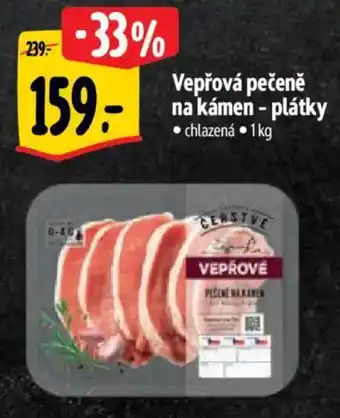 Albert Vepřová pečeně na kámen - plátky nabídka