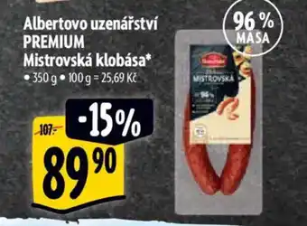 Albert Albertovo uzenářství PREMIUM Mistrovská klobása nabídka