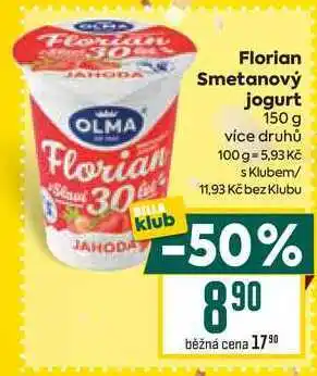 Billa Florian Smetanový jogurt 150 g nabídka