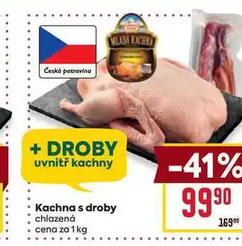 Billa Kachna s droby chlazená cena za 1 kg nabídka