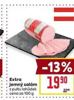 Billa Extra jemný salám z pultu lahůdek cena za 100g nabídka