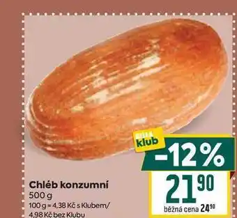 Billa Chléb konzumní 500 g nabídka