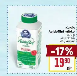 Billa Kunín Acidofilní mléko 300 g nabídka