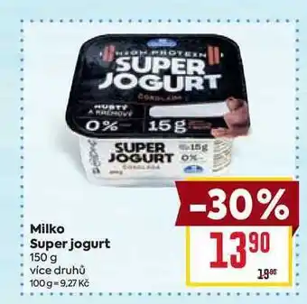 Billa Milko Super jogurt 150 g nabídka