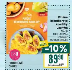 Billa Plněné bramborové knedlíky uzeným 450g nabídka