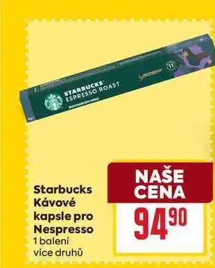 Billa Starbucks kávové kapsle pro Nespresso 1 balení nabídka