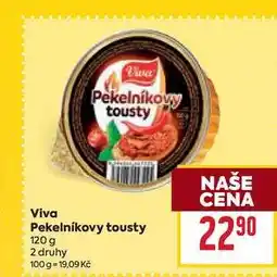 Billa Viva Pekelníkovy tousty 120 g nabídka